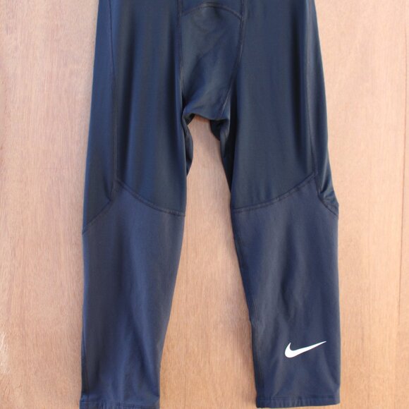 Nike Pro Dri-FIT Boys XL Compression Tights Black Athletic Training Leggings - Picture 2 of 6